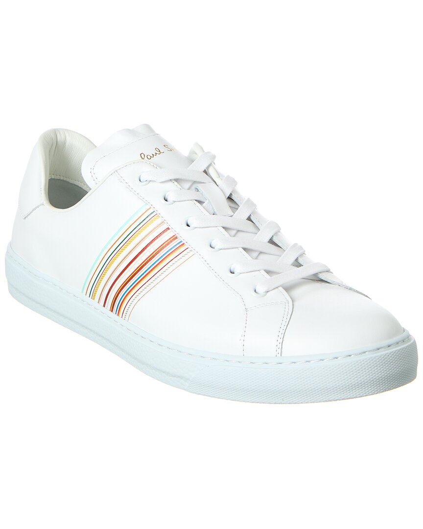 Paul Smith Hansen Sneakers With Multicolor Stripe Detail In White