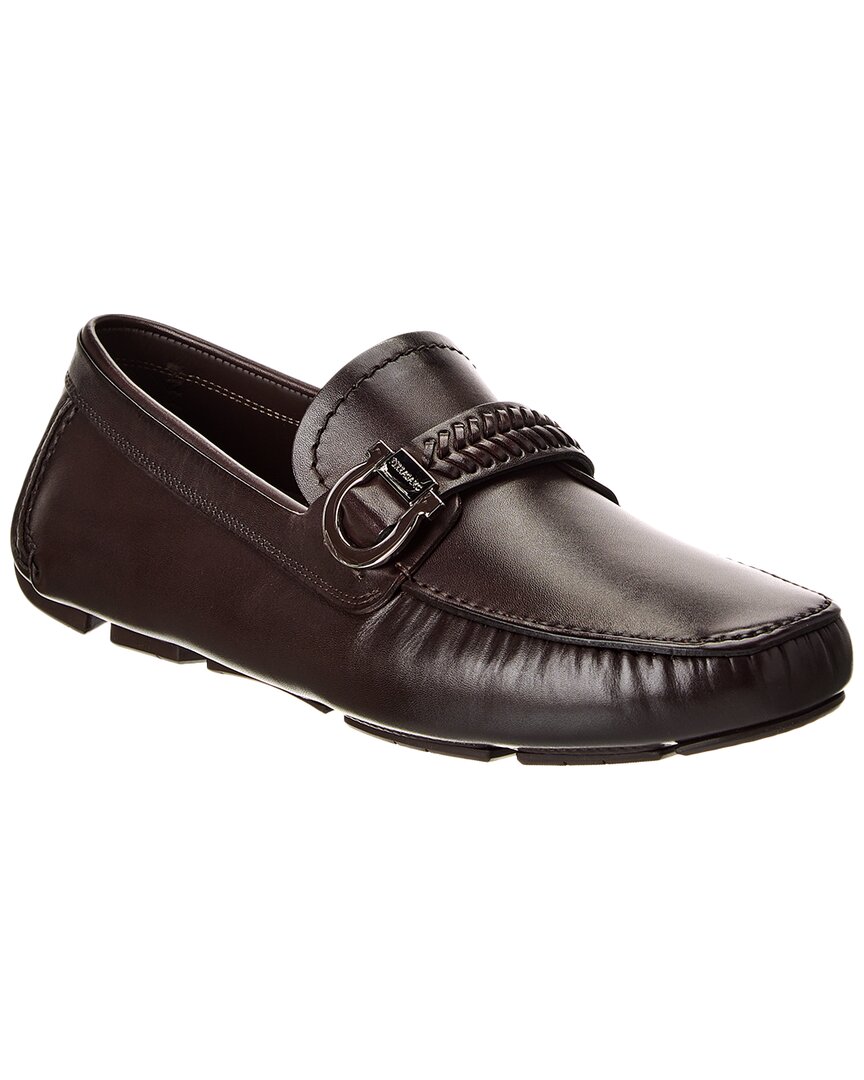 Ferragamo Men's Calipso Gancini Leather Drivers