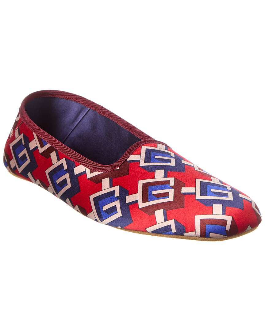 Gucci Satin Slipper In Red