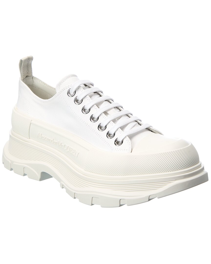 Alexander Mcqueen Sneakers Tread Slick Uomo Tessuto Bianco In White