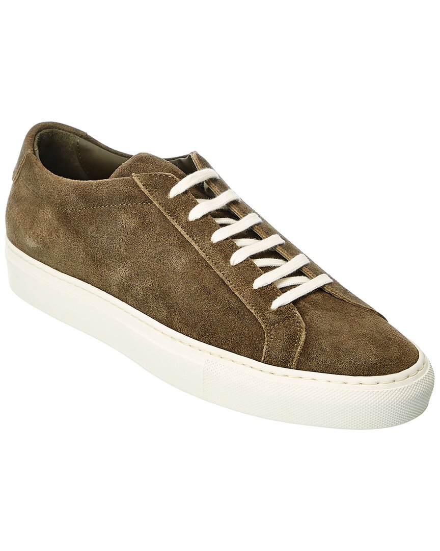 Shop Common Projects Achilles Suede Sneaker In Green