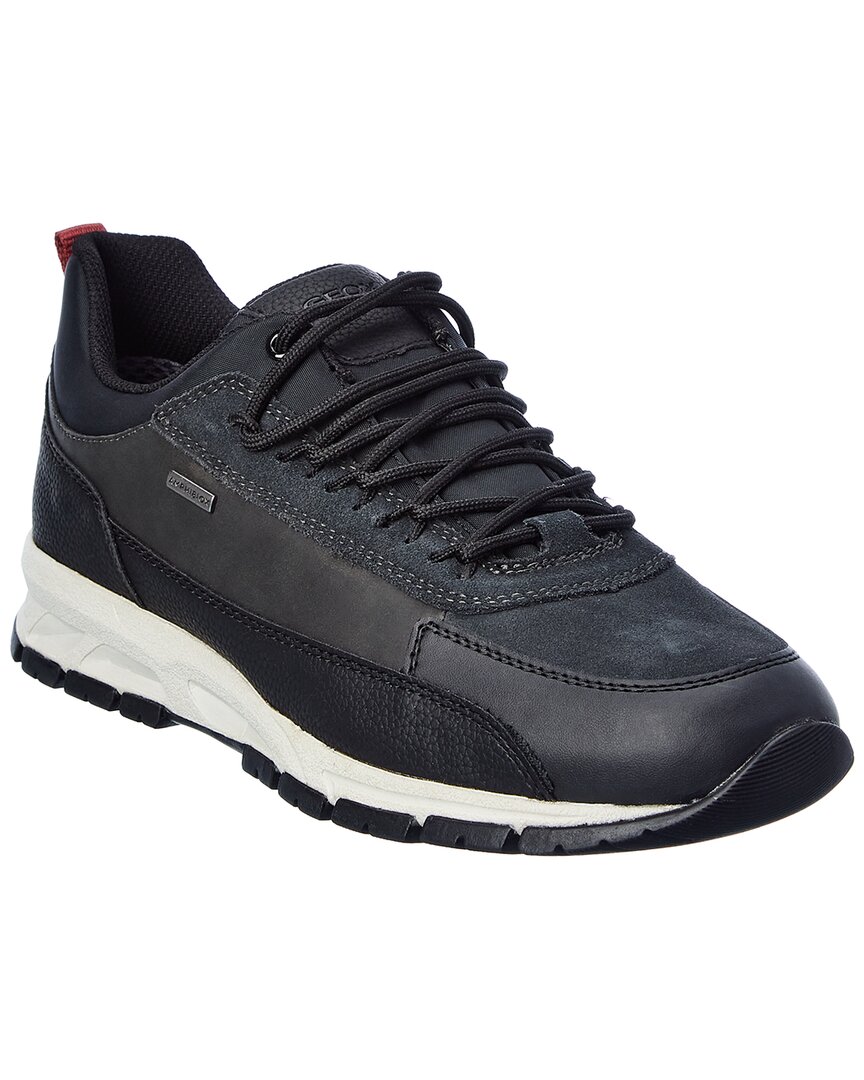 GEOX GEOX DELRAY LEATHER & SUEDE SNEAKER