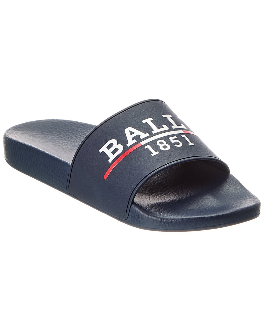 Shop Bally Samuel Rubber Slide In Blue