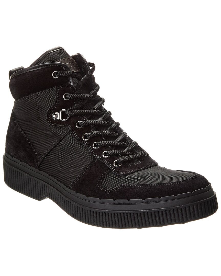 Tod's Suede-trim Boot In Black