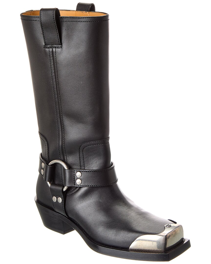 Gucci Leather Boot In Black