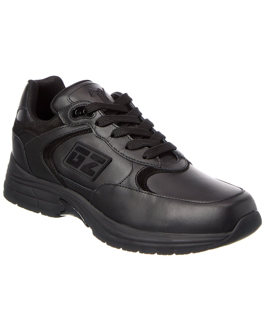 Giuseppe Zanotti Logo-patch Panelled Leather Sneakers In Black