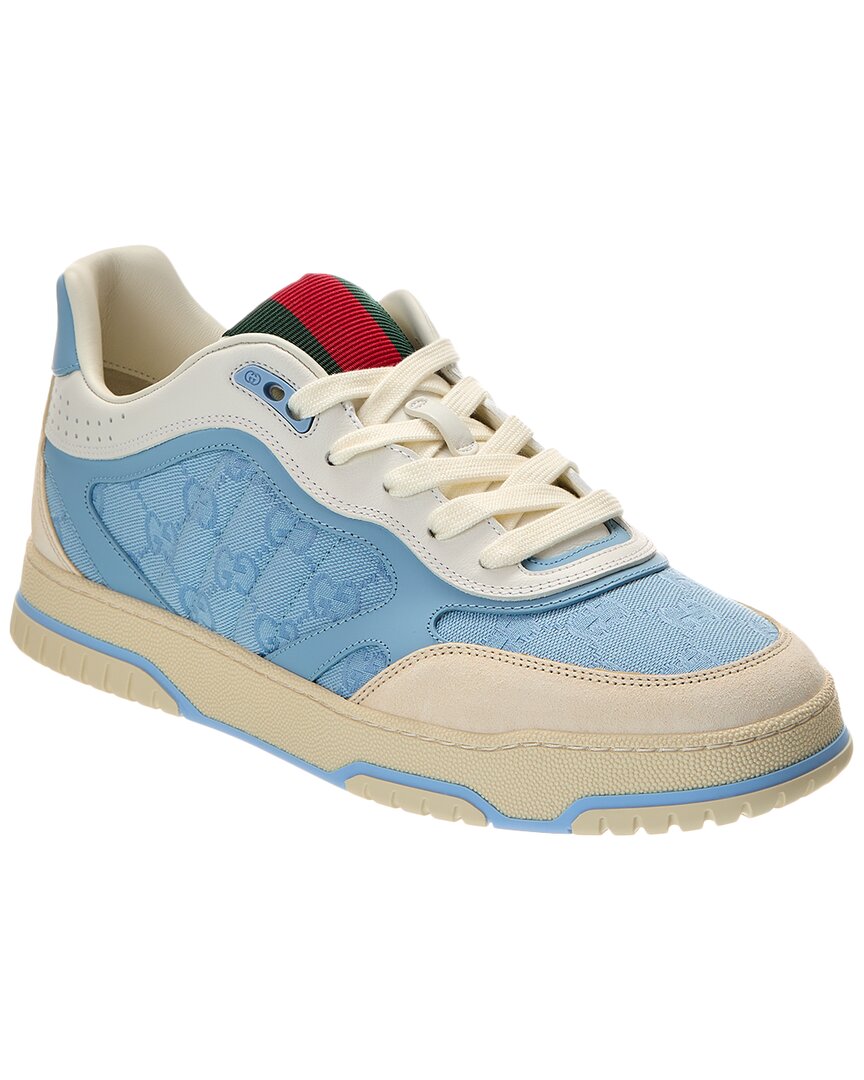 Gucci Re-web Lace-up Sneakers In Blue