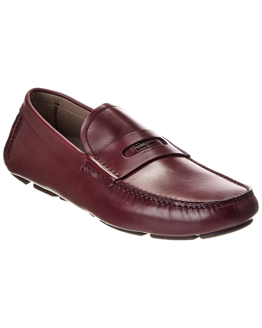 Ferragamo Newton Leather Loafer In Purple