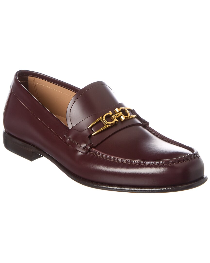 Ferragamo Mathias Leather Loafer In Purple