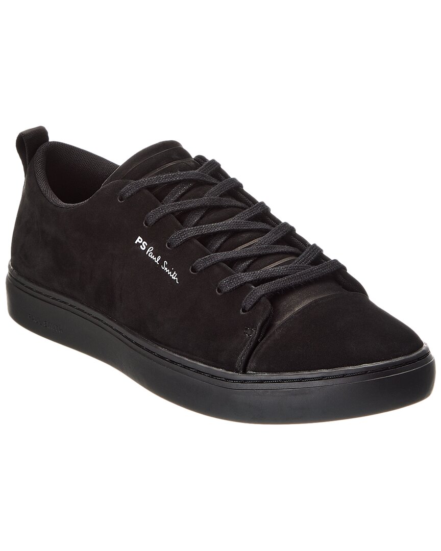 Paul Smith Navy Blue Leather Sneakers In Black