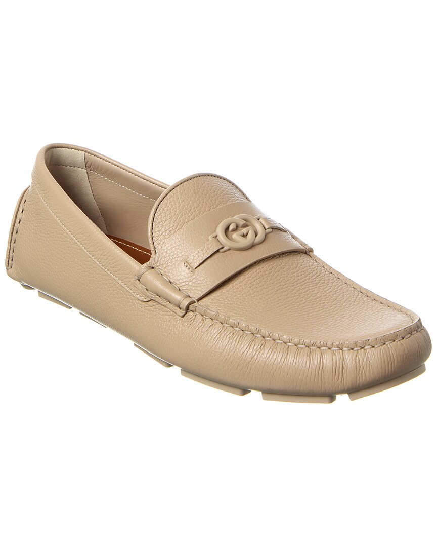 Gucci Men's Havel Interlocking G Leather Drivers