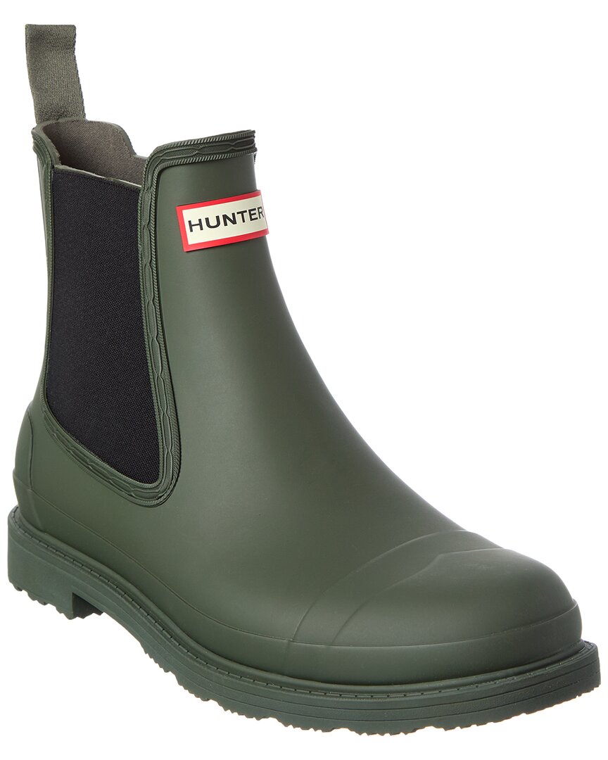 Hunter Commando Chelsea Boot In Green
