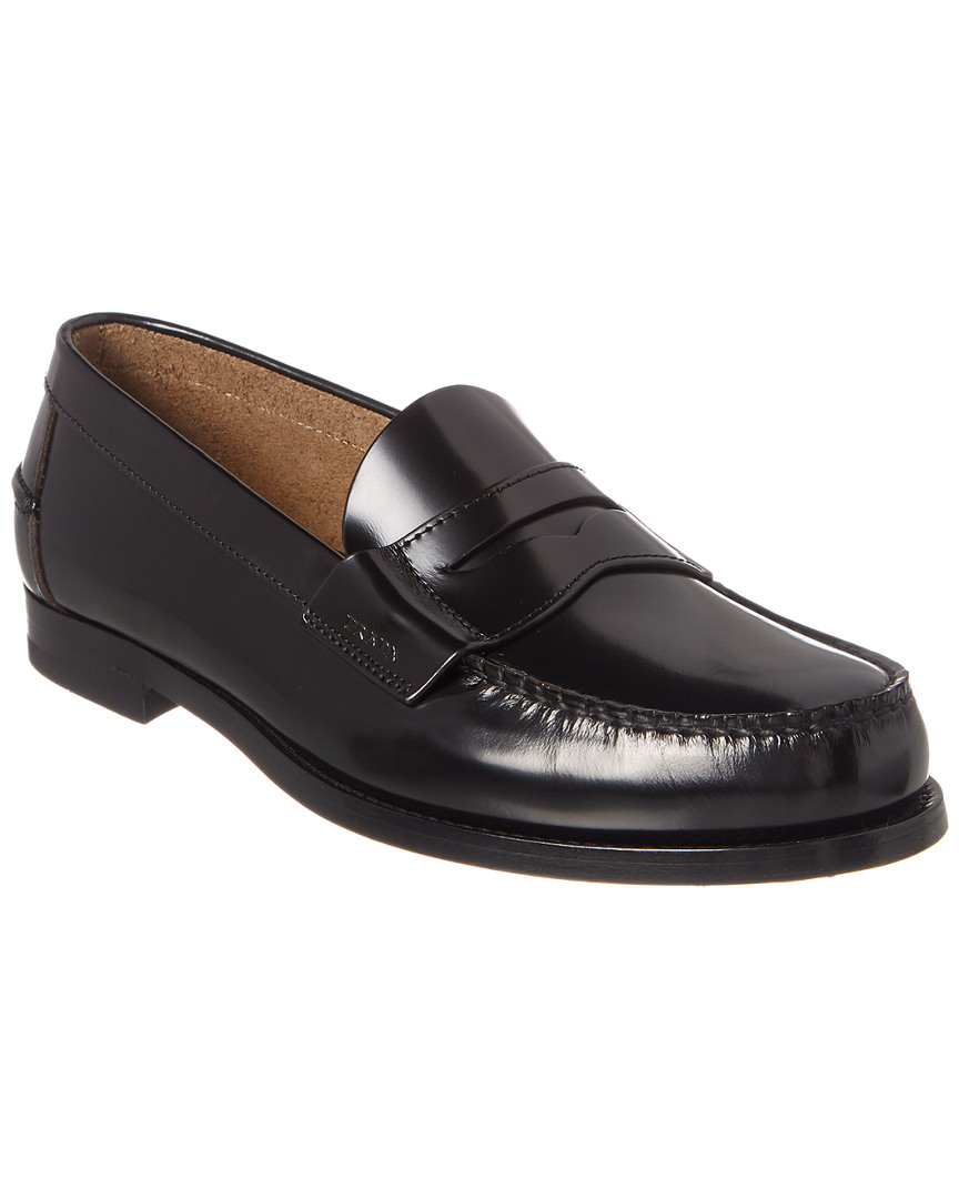 Prada Brushed Leather Loafer Men's Black 8 Uk | eBay