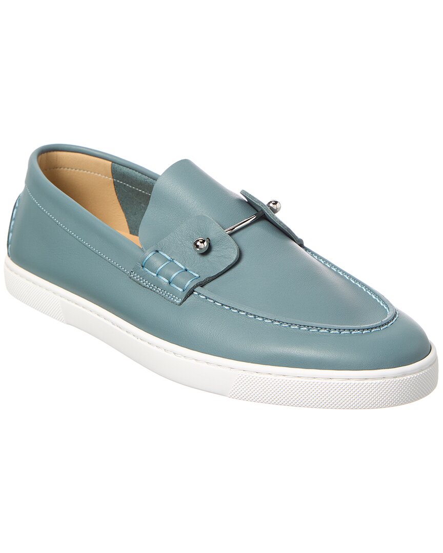 Christian Louboutin Boat Round Toe Loafers With Metallic Detail