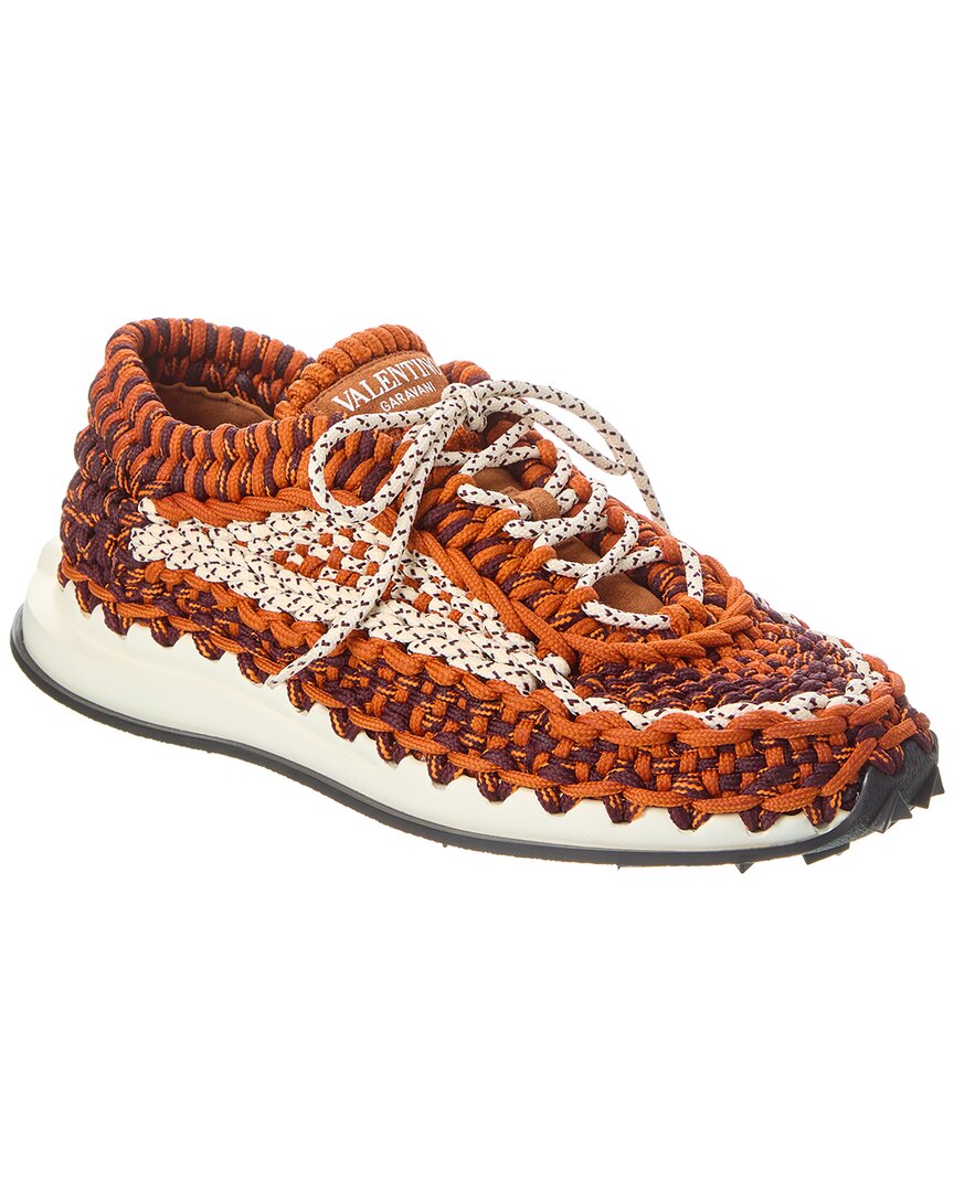 Shop Valentino Rope Sneaker In Orange
