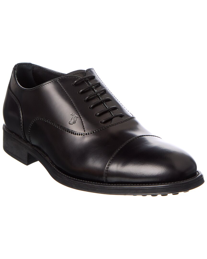 Tod's Leather Oxford In Black