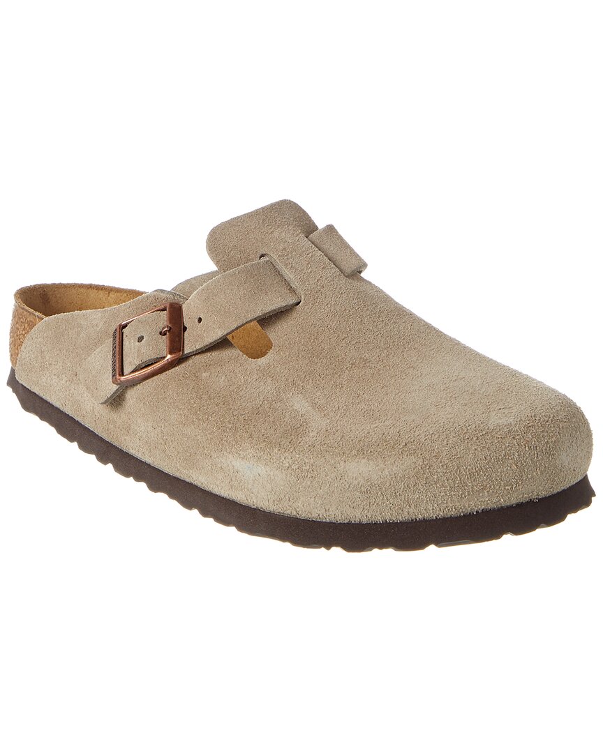 Birkenstock Taupe Regular Boston Soft Footbed Slip-on Loafers In Neutral