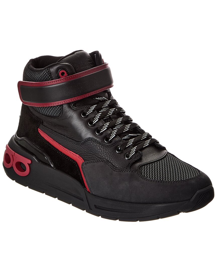 Ferragamo High Sneaker In Black