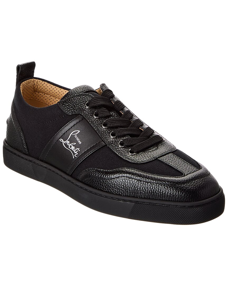 Christian Louboutin Retero Canvas & Leather Sneaker In Black