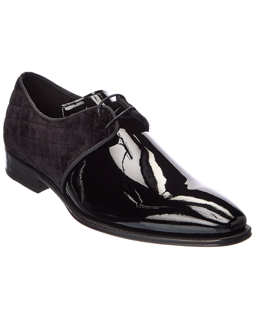 Mezlan Patent & Velvet Oxford In Black | ModeSens