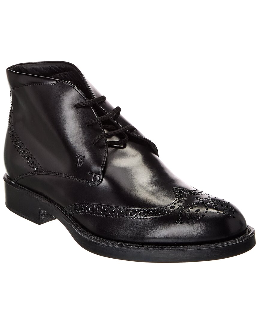 Tod's Leather Bootie In Black