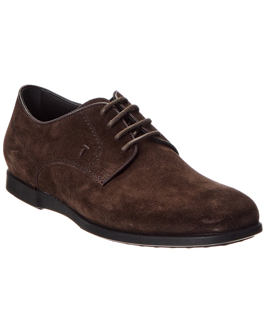 Tod's Suede Oxford In Brown