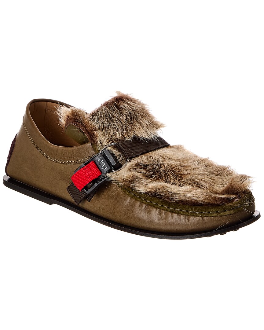 Tod's Leather Loafer In Green