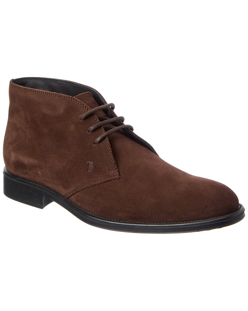 Tod's Man Ankle Boots Brown Size 9 Leather In Brown