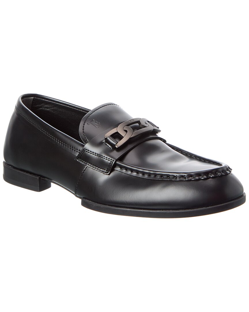Tod's Leather Loafer In Black
