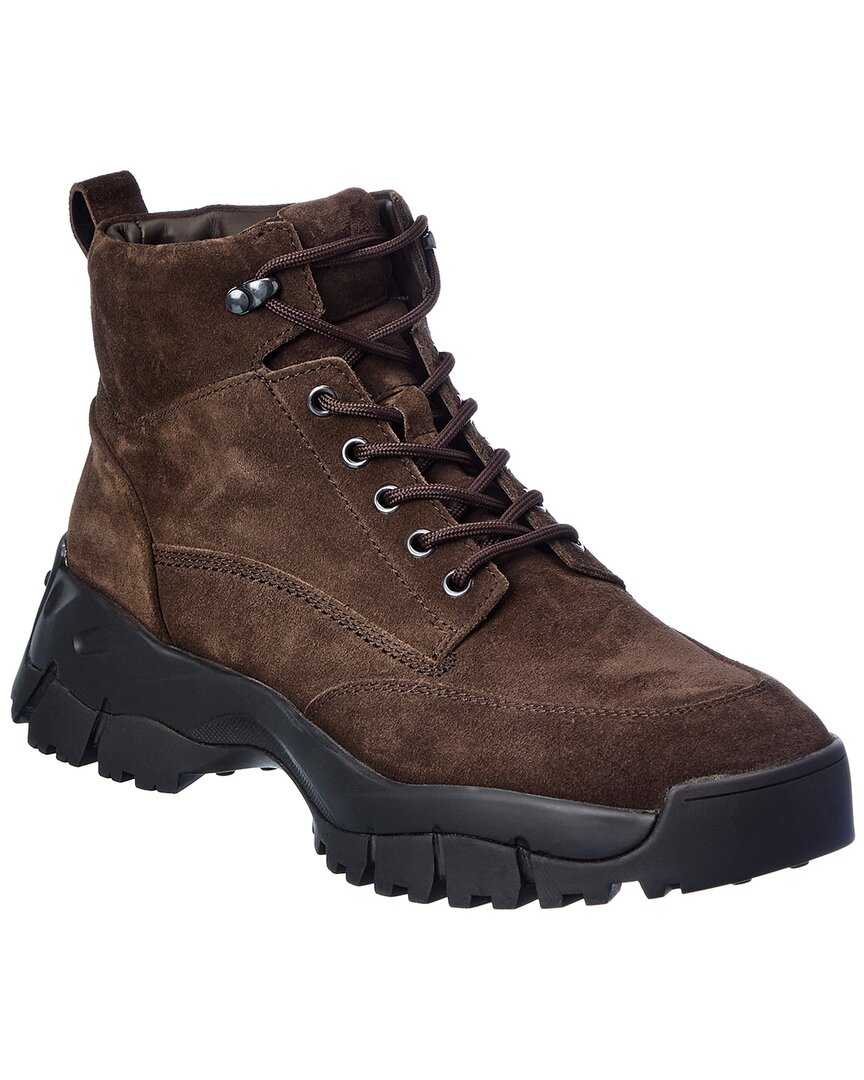 Tod's Mid Mountain Suede Boot In Brown