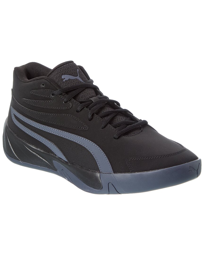 Puma Court Pro Leather Sneaker In Black
