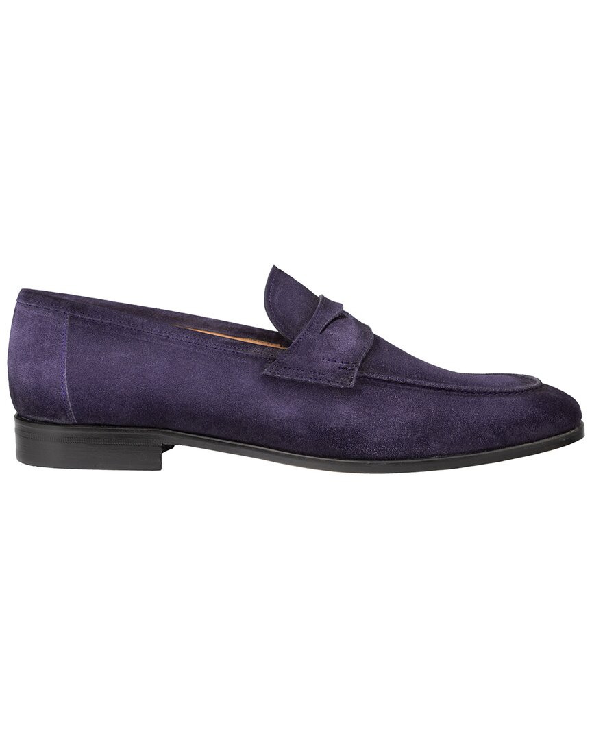 Mezlan Caro Suede Penny Loafer In Purple