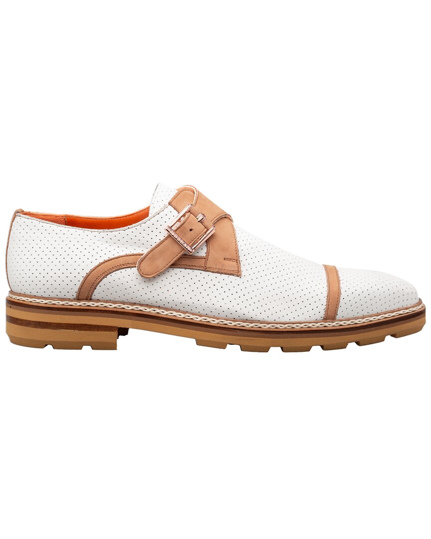 Mezlan Alari Perforated Leather Oxford In White