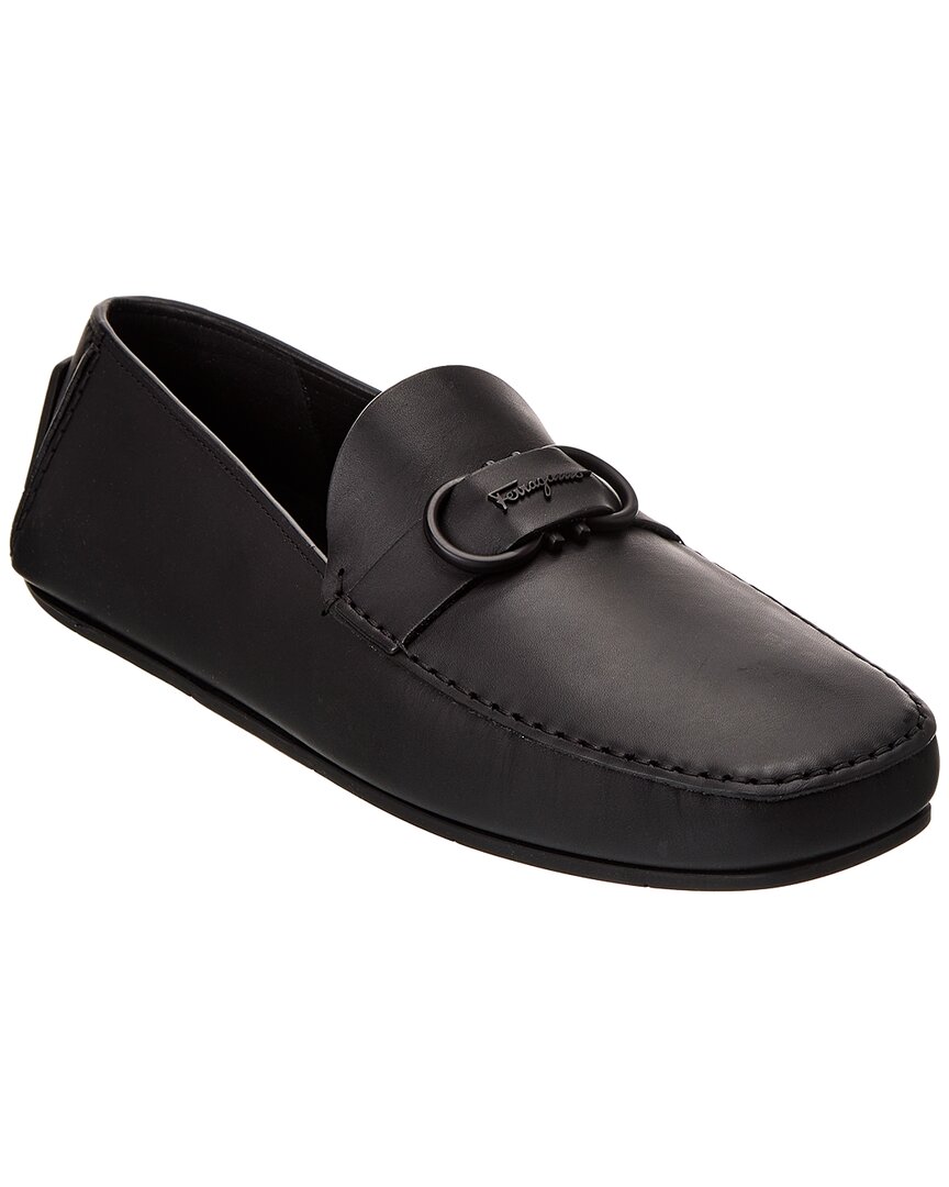 Ferragamo Man Loafers Black Size 11.5 Calfskin In Black