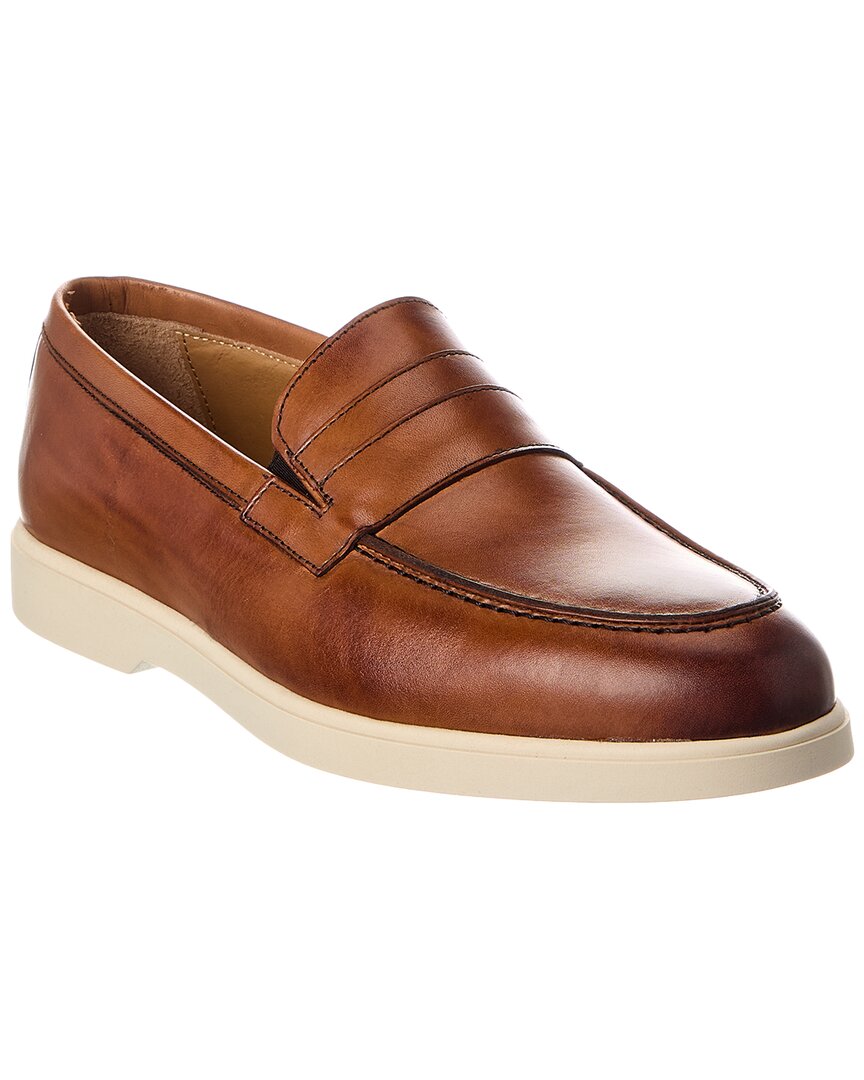 M By Bruno Magli Ezra Leather Loafer In Brown