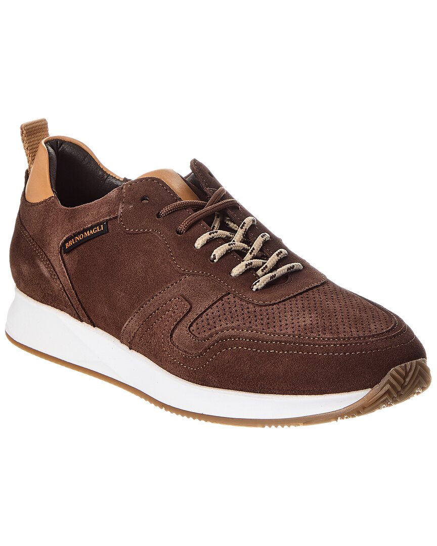 M By Bruno Magli Capri Suede Sneaker In Brown