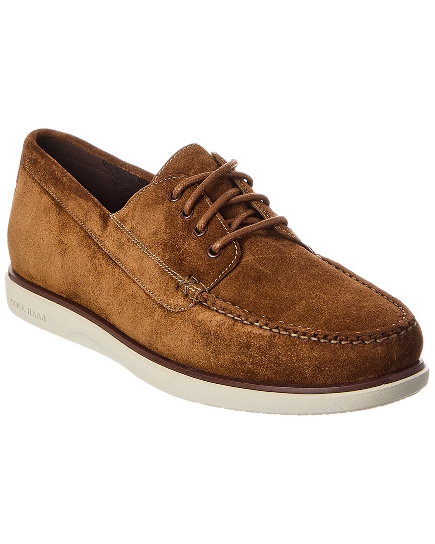 Cole Haan Grand 4-eye Suede Loafer In Brown