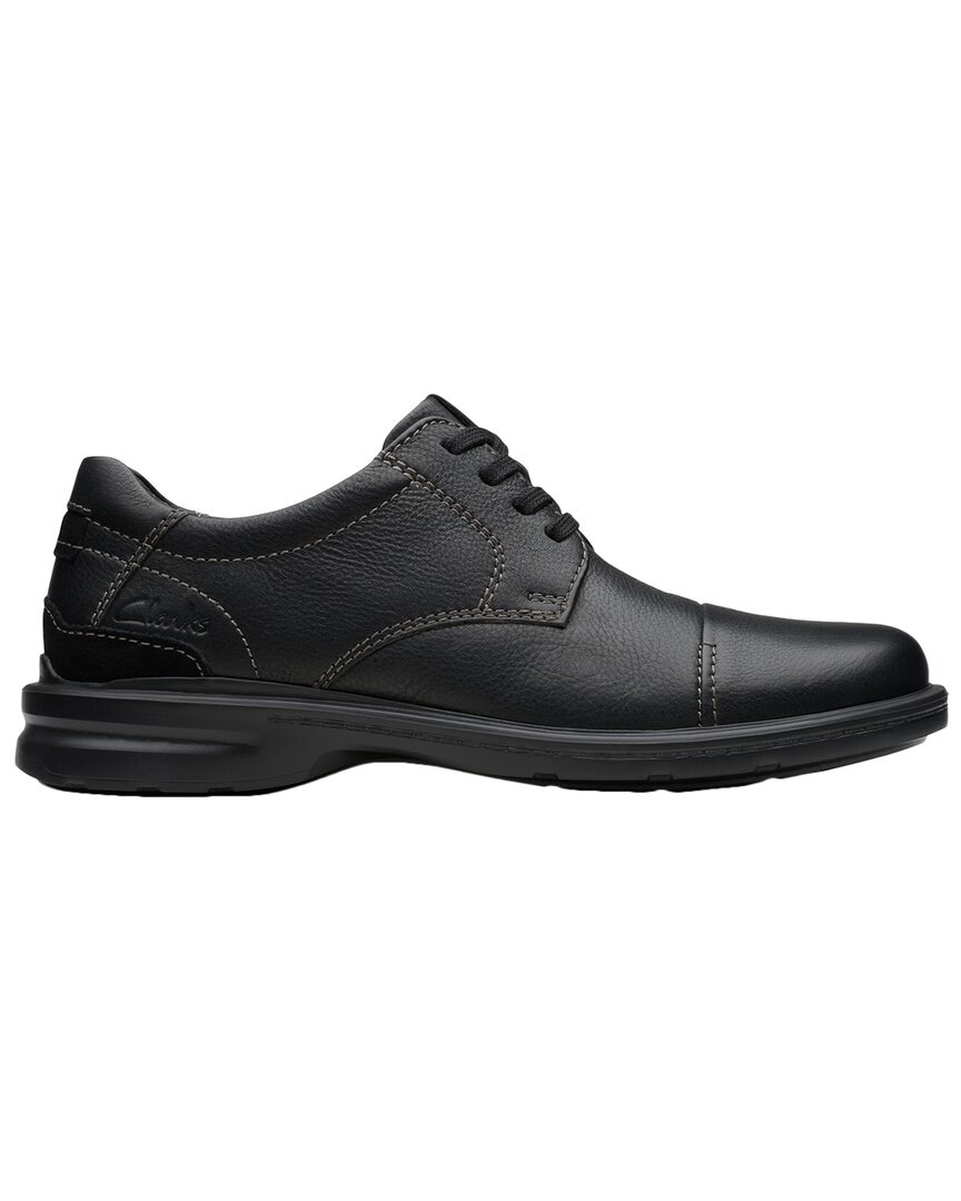 Clarks Gessler Cap In Black Leather In Black