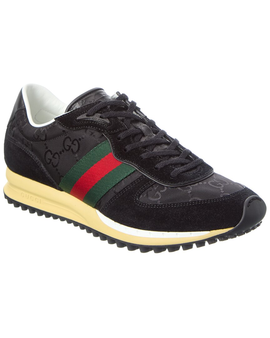 Gucci Sneaker Re-motion In Black Gg Fabric Men In Black
