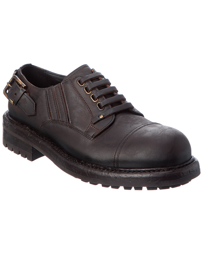 Shop Dolce & Gabbana Leather Oxford In Brown