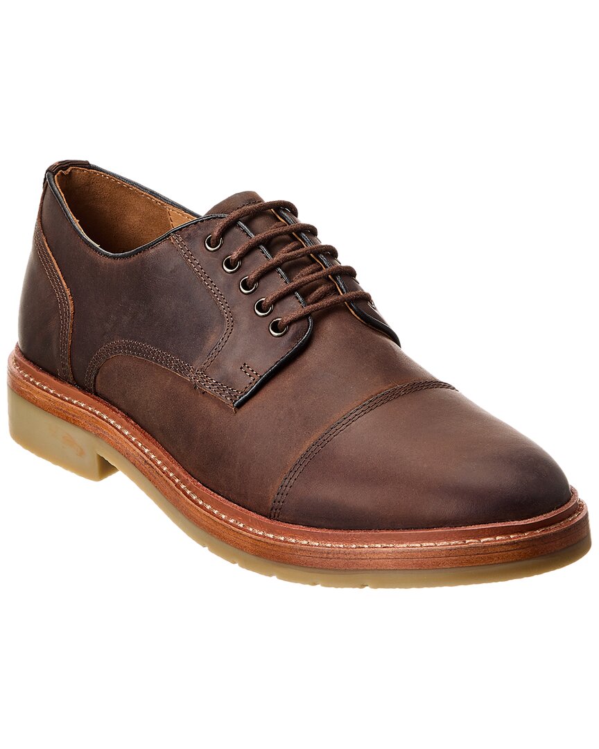 Shop Warfield & Grand Gwin Leather Oxford In Brown