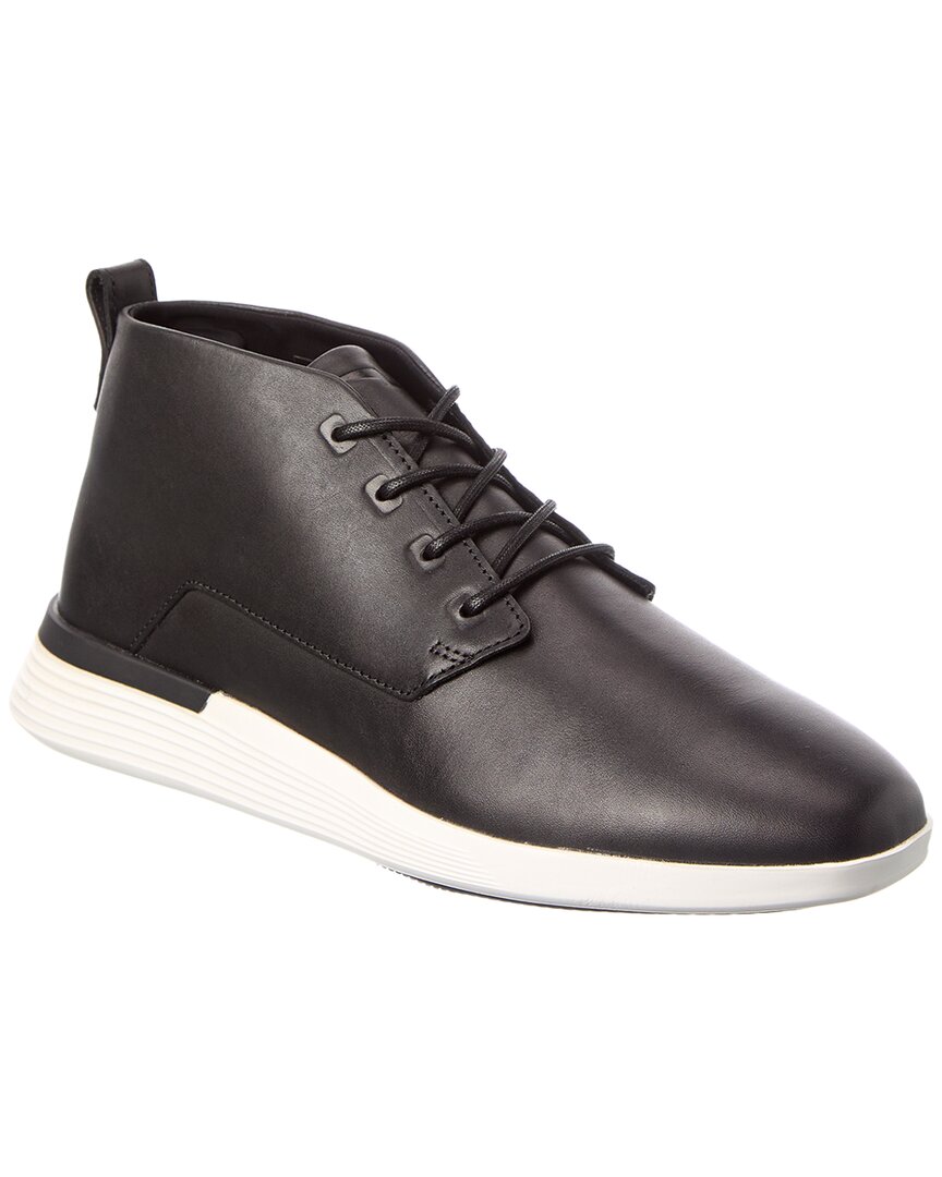Wolf & Shepherd Crossover Leather Chukka In Black