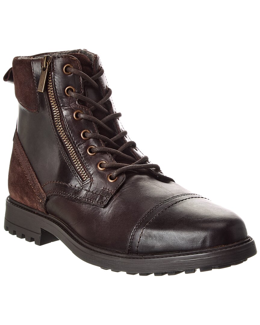 Dune London Cayden Leather Boot In Brown