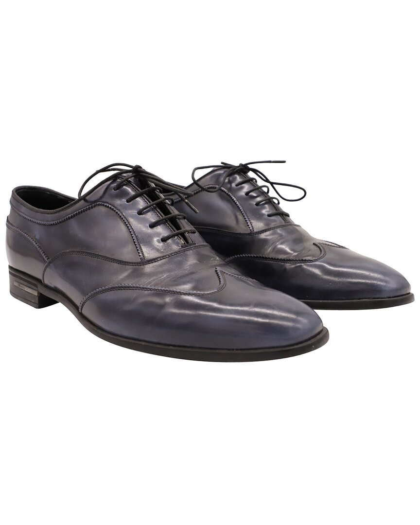 Prada Men's Leather Brogue (authentic Pre-loved) In Purple