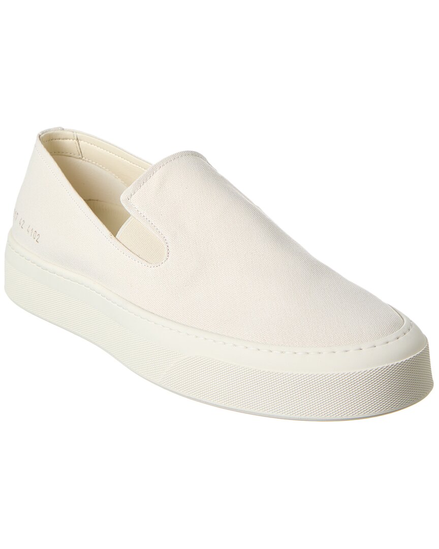 Shop Common Projects Canvas Slip-on Sneaker In White
