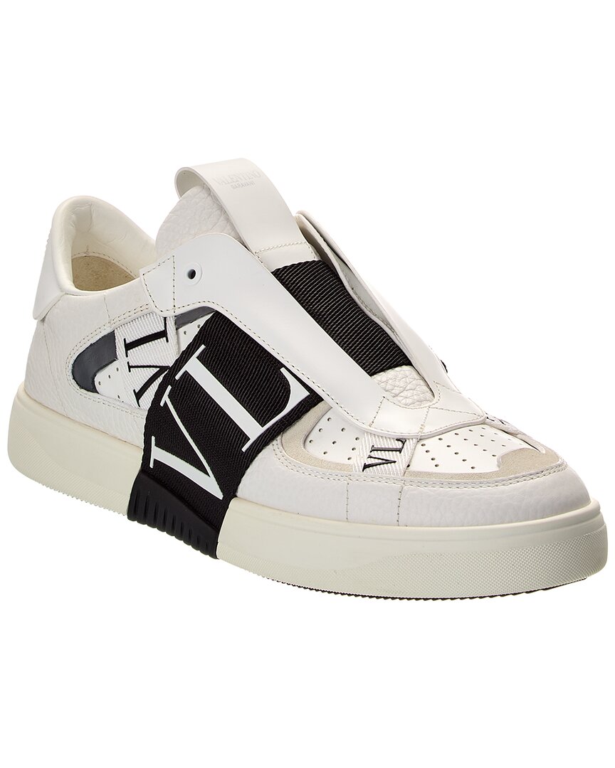 Valentino Garavani Valentino Vltn Leather Slip-on Sneaker In Neutral