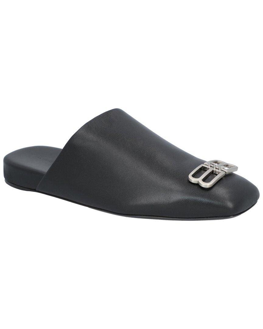 Balenciaga Cosh Bb Leather Mule 1008 Multi In Black