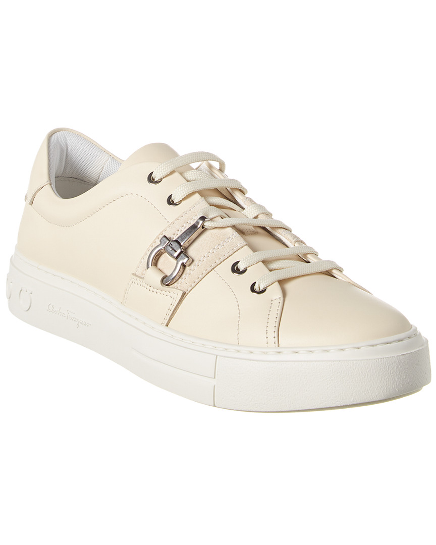 white ferragamo sneakers