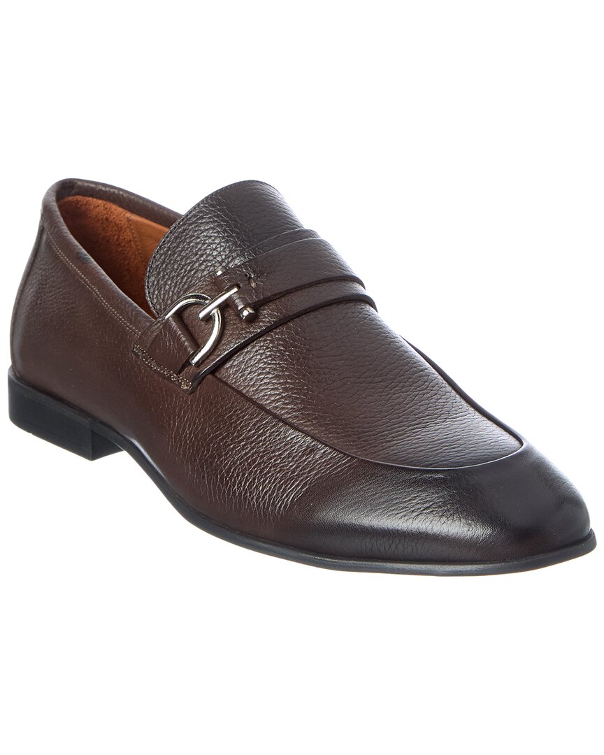 Donald Pliner Uday Leather Loafer In Brown