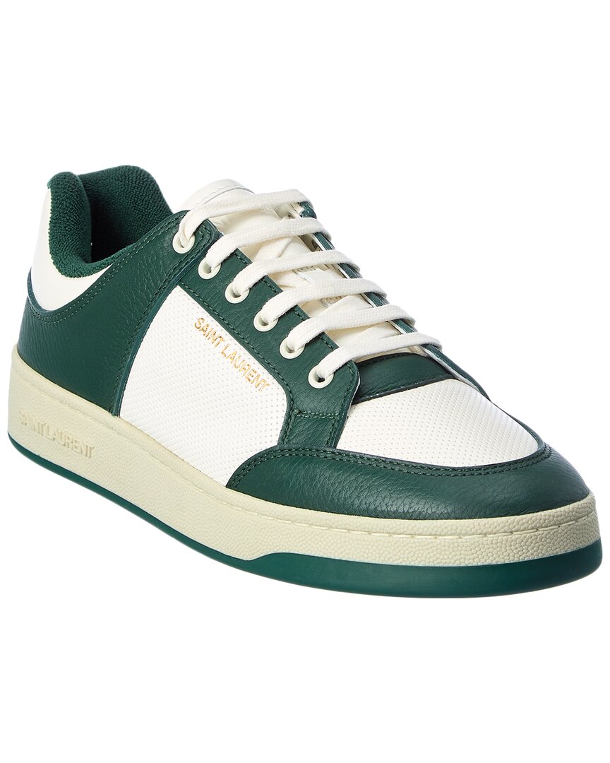 Saint Laurent Sl/61 Leather Sneaker In Green | ModeSens